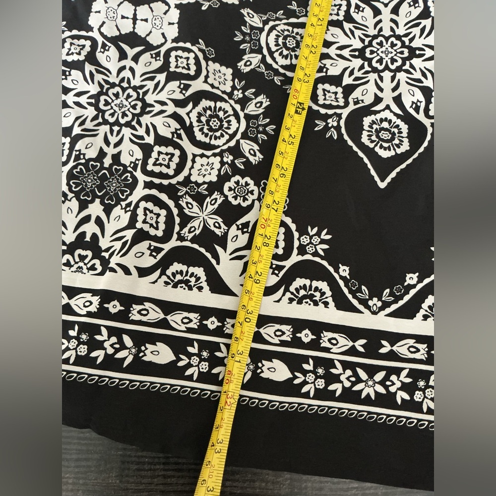 Old Navy Black White Print Shift Dress Size M D08 - Picture 8 of 9